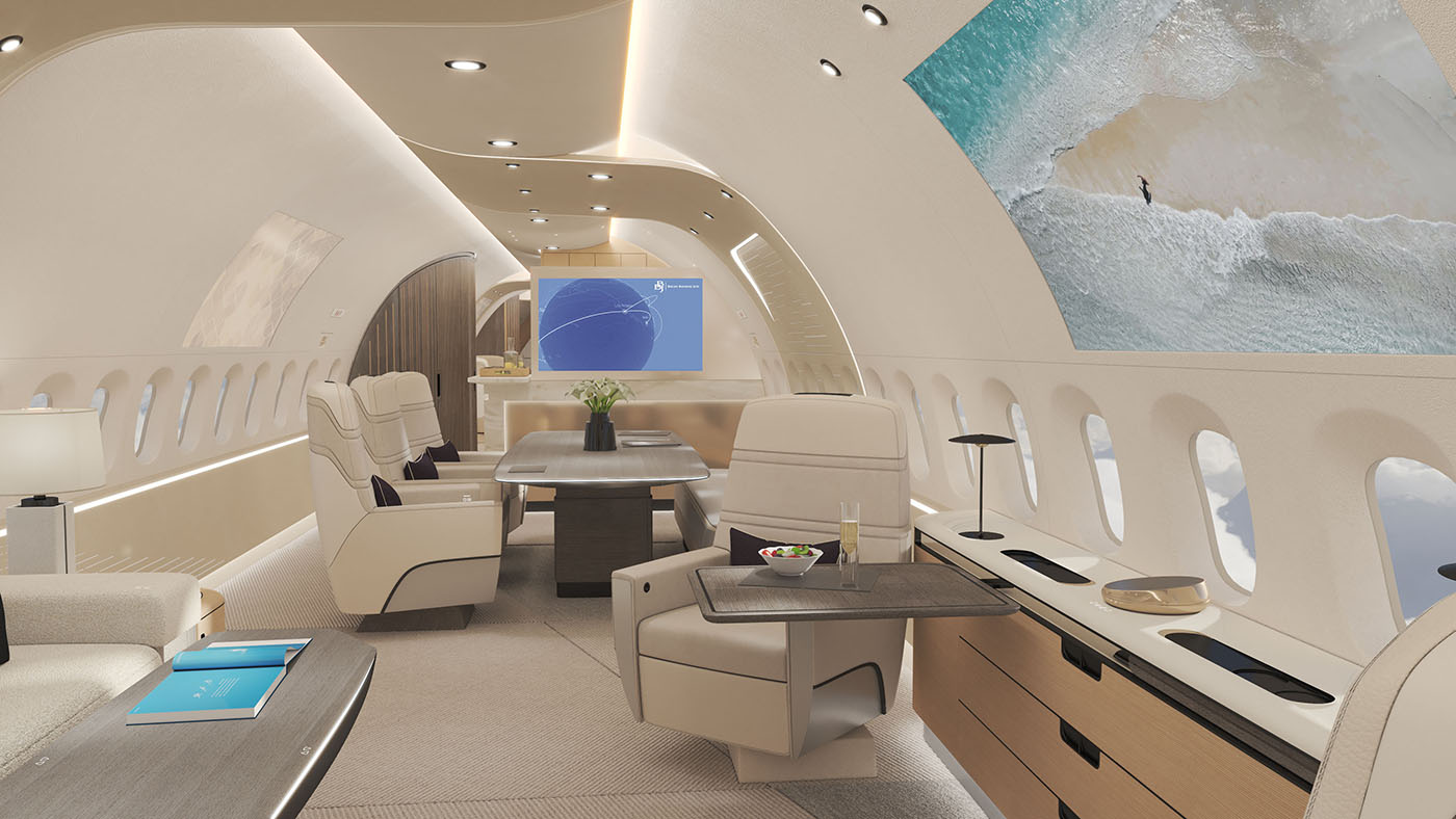 10 Most Expensive Private Jets in the World – Boeing Business Jet 2 ($75M) featuring a conference room, master suite, and advanced tech