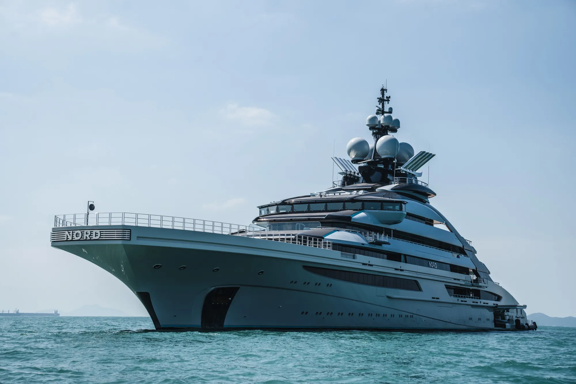 10 Best Superyachts in the World – Nord – A luxury explorer yacht with an aviation hangar, water toys, and extreme weather expedition capability