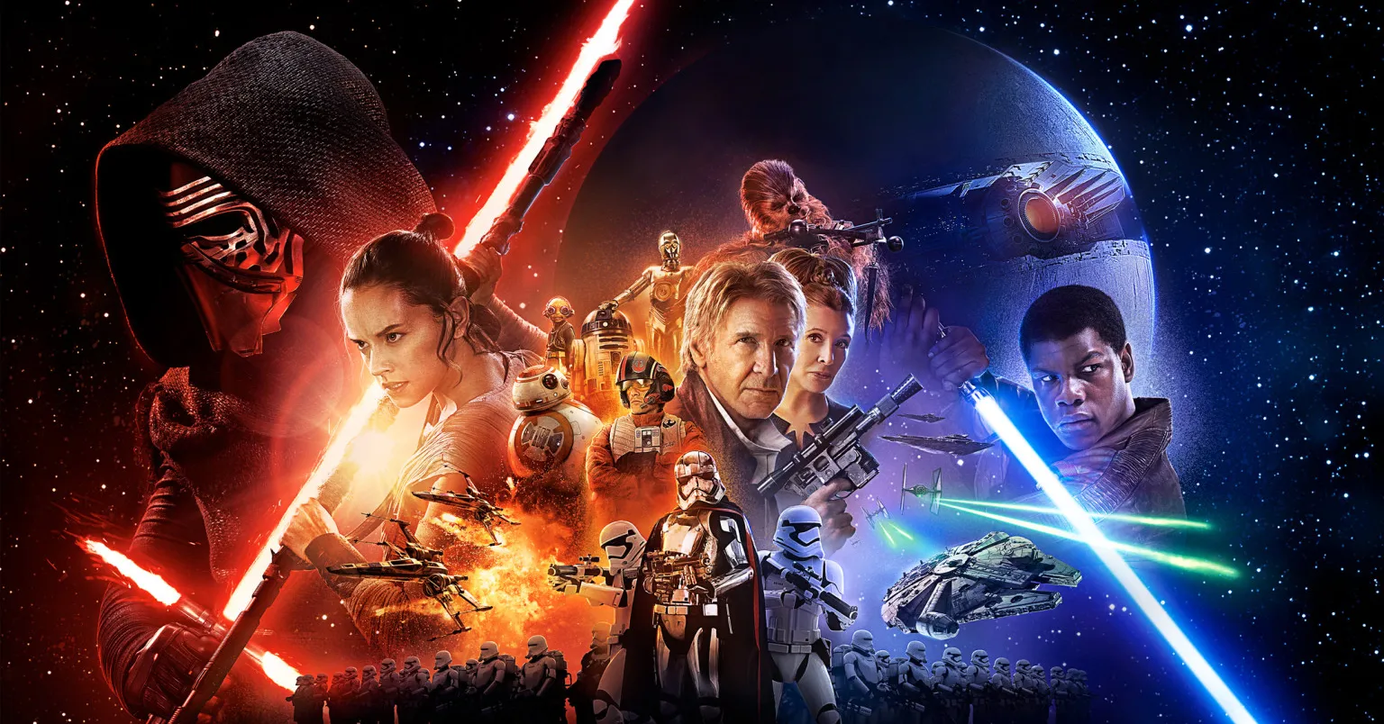 10 Top Movies in the World - Star Wars: The Force Awakens (2015), the return of the beloved sci-fi saga with new heroes and thrilling battles.