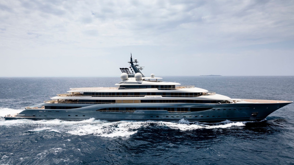 10 Best Superyachts in the World – The Flying Fox – A top-tier charter yacht with a double-level spa, an open-air cinema, and a massive swimming pool