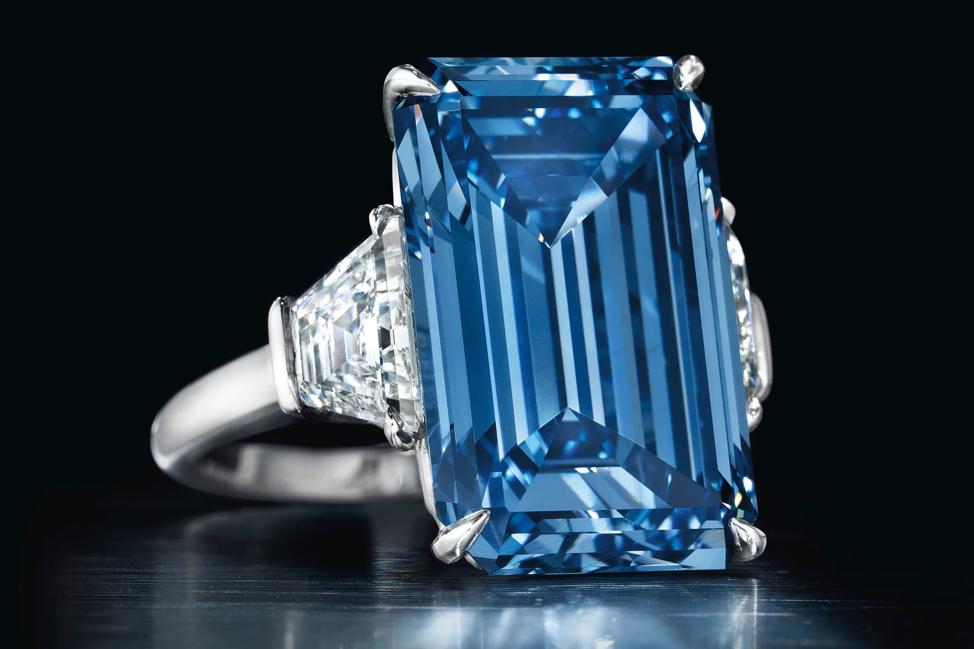 Oppenheimer Blue Diamond – Fancy Vivid Blue, Sold for $57.5 Million, Among 10 the Most Expensive Diamonds in the World.