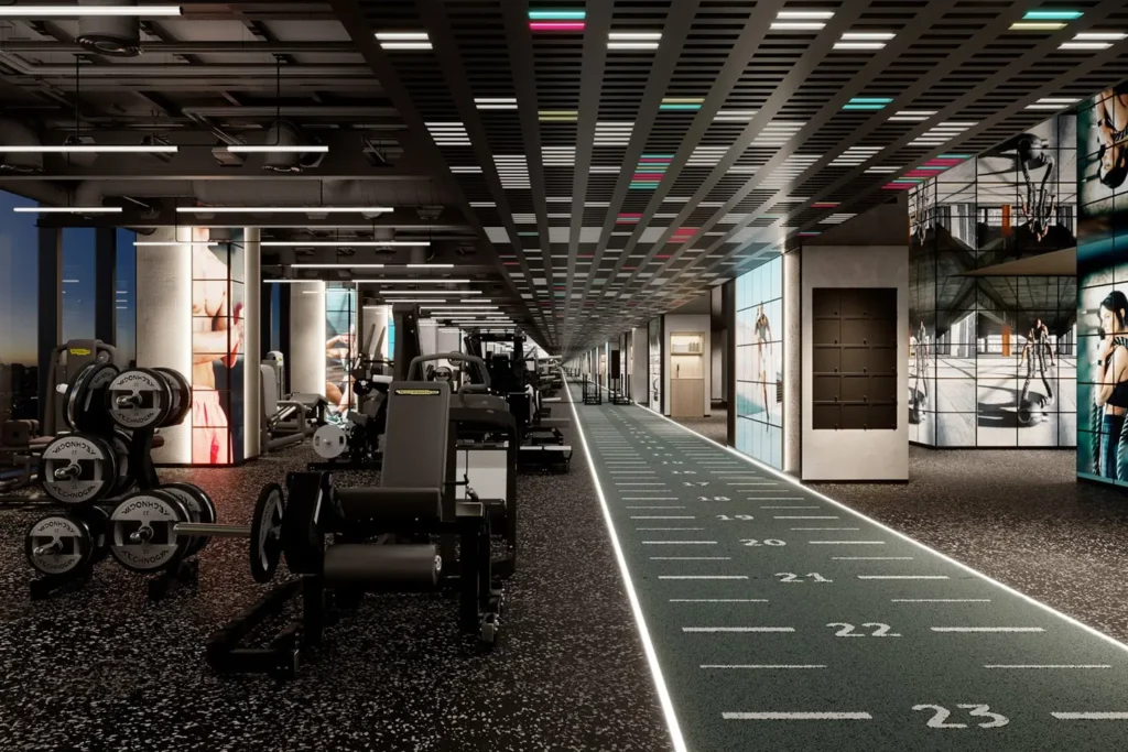 Luxury interior of elite fitness club featured in the 10 Most Expensive Gym Memberships around the world list.