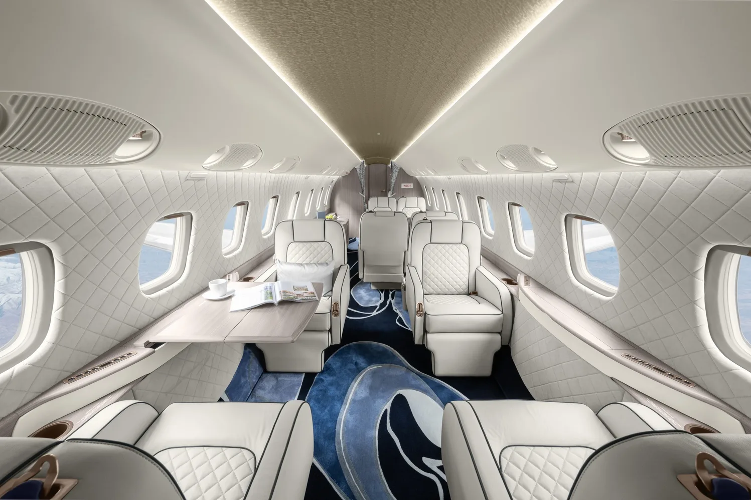 Private jet collage showcasing the 10 Most Famous Celebrity Private Jets with luxury interiors and personalized designs.