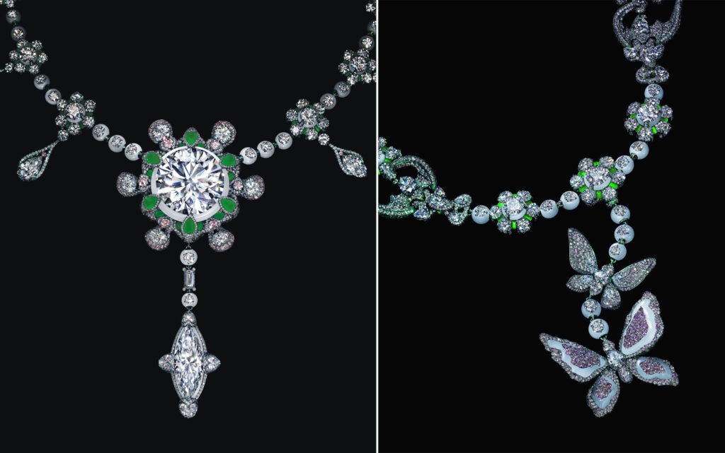 A Heritage in Bloom Necklace ranked in the 10 Most Expensive Jewelry in the world with 383 carats of flawless diamonds.