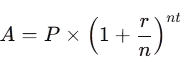 Compound Interest Formula
