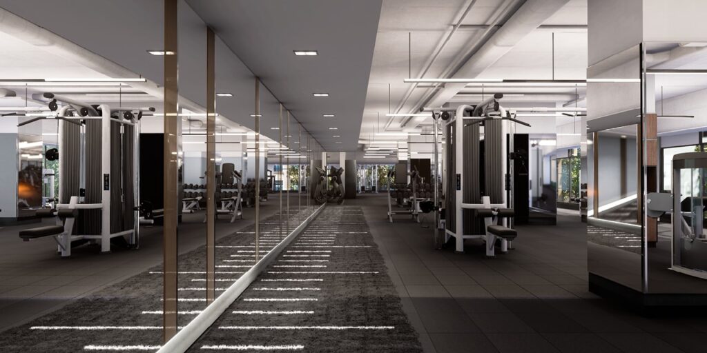 Interior view of E by Equinox in NYC, ranked #1 in the 10 Most Expensive Gym Memberships in the world.