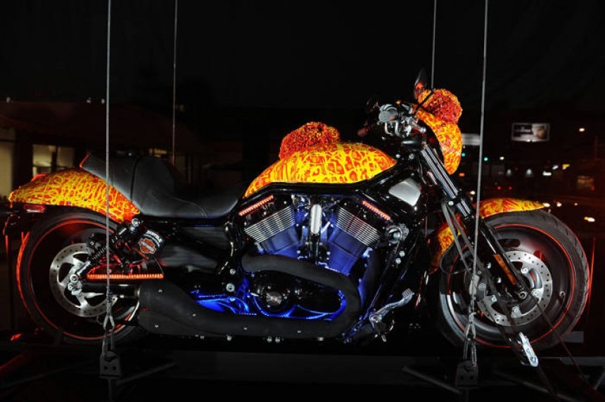 Harley-Davidson Cosmic Starship art bike from the 10 Most Expensive Motorcycles in the World, painted by Jack Armstrong.