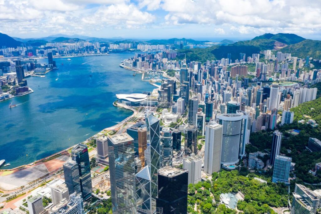 Aerial view of Hong Kong skyline, representing one of the 10 Most Expensive Cities in the world.