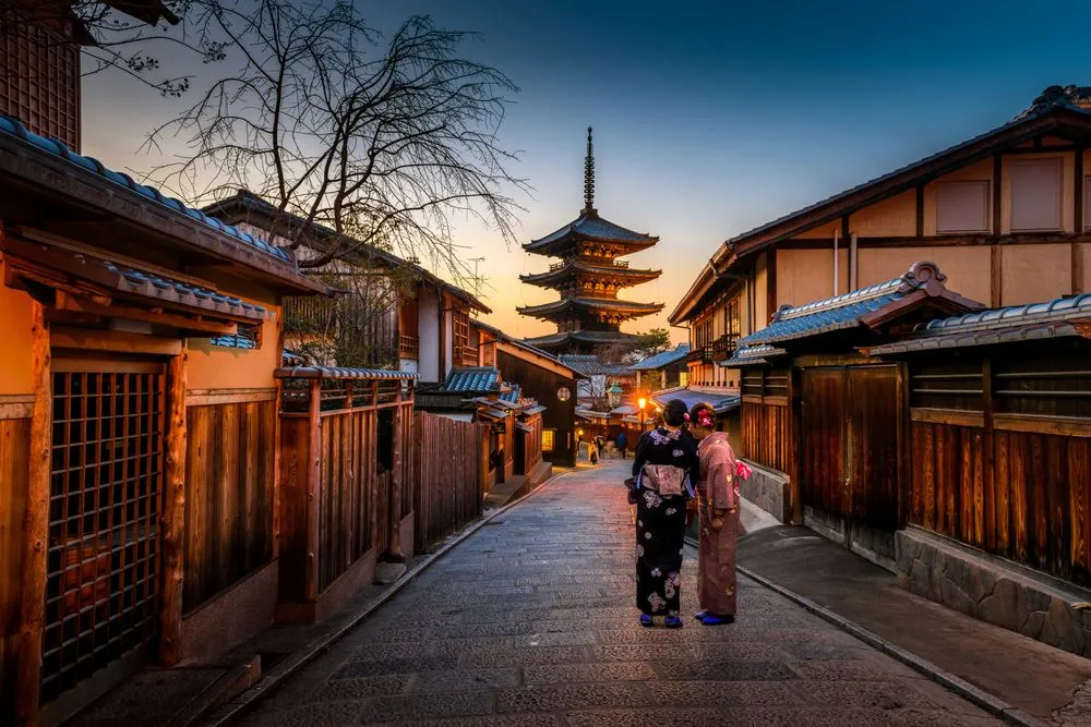 10 Top Countries in the World – Japan’s futuristic skyline blended with ancient temples reflecting culture and tech.