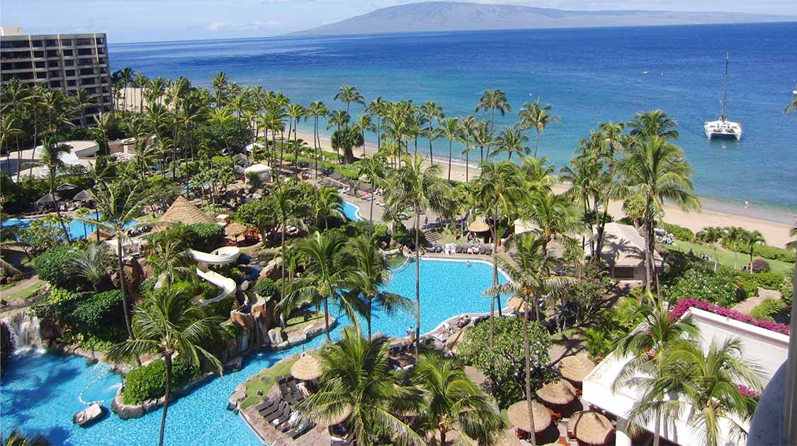 Scenic beach resort and luxury spa in Maui – featured in the 10 Most Expensive Travel Destinations in the U.S.