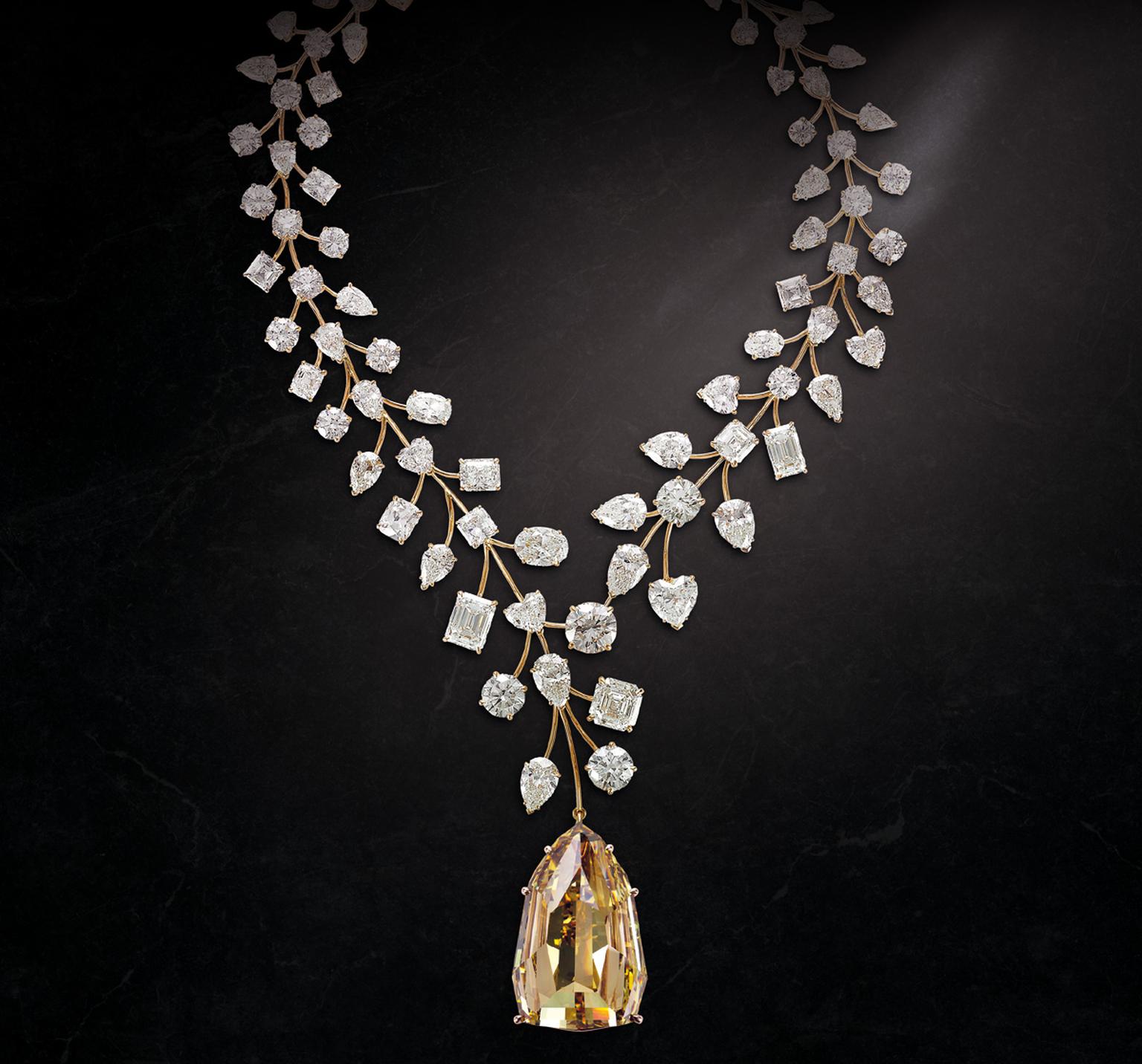The Incomparable Diamond Necklace from the 10 Most Expensive Jewelry in the world featuring 407-carat flawless diamond.