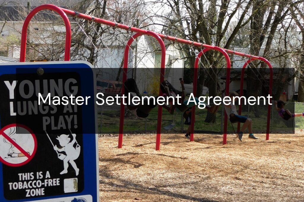 Tobacco Master Settlement Agreement courtroom – 10 Most Expensive Legal Cases in the World, public health lawsuit playground image.