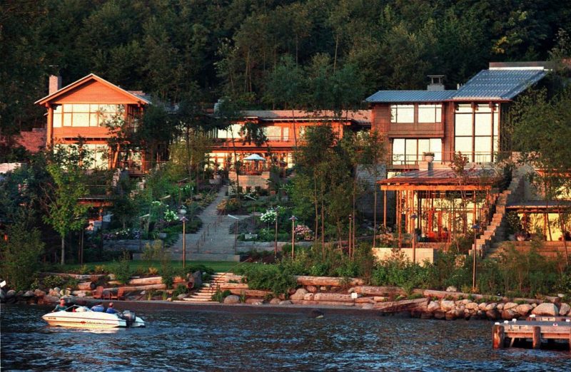 Bill Gates’ Xanadu 2.0 from the 10 Most Famous Celebrity Homes, with secret libraries and futuristic tech features.