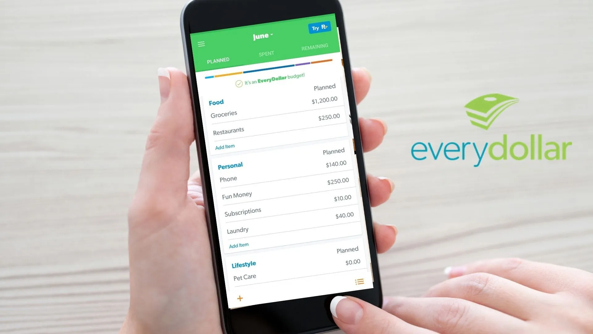 EveryDollar budgeting app with zero-based planning layout from 10 Top Personal Finance Platforms list.