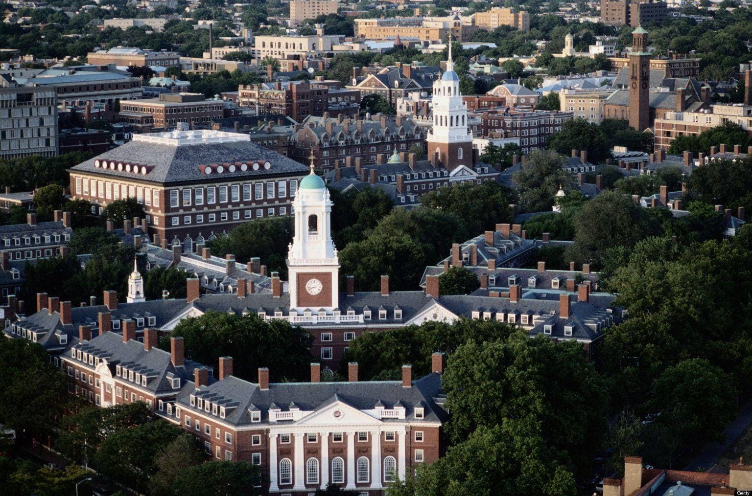 Harvard University aerial view – 10 Best Universities in the World, top in law, medicine, and business.