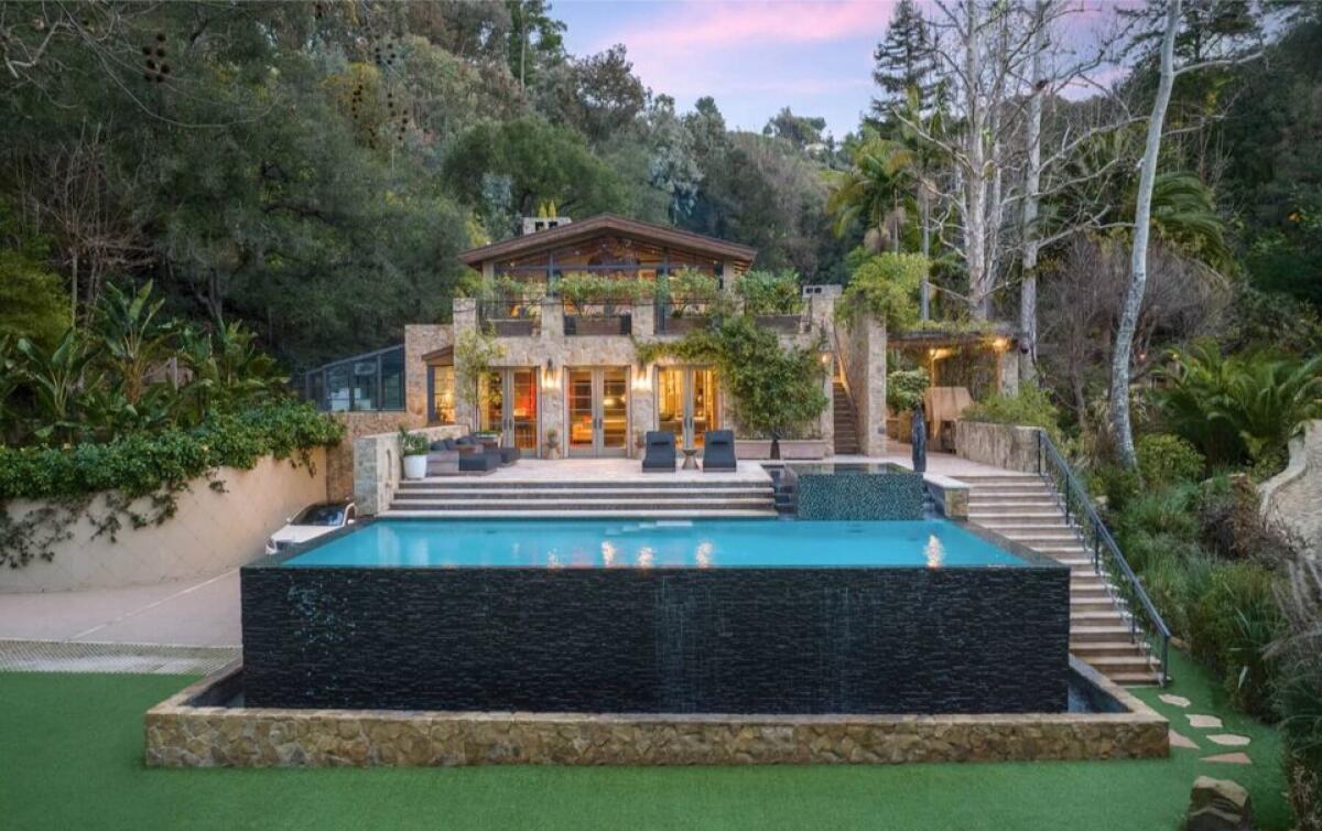 Jennifer Lopez’s Bel-Air mansion from the 10 Most Famous Celebrity Homes, with terraced gardens and a private cinema.