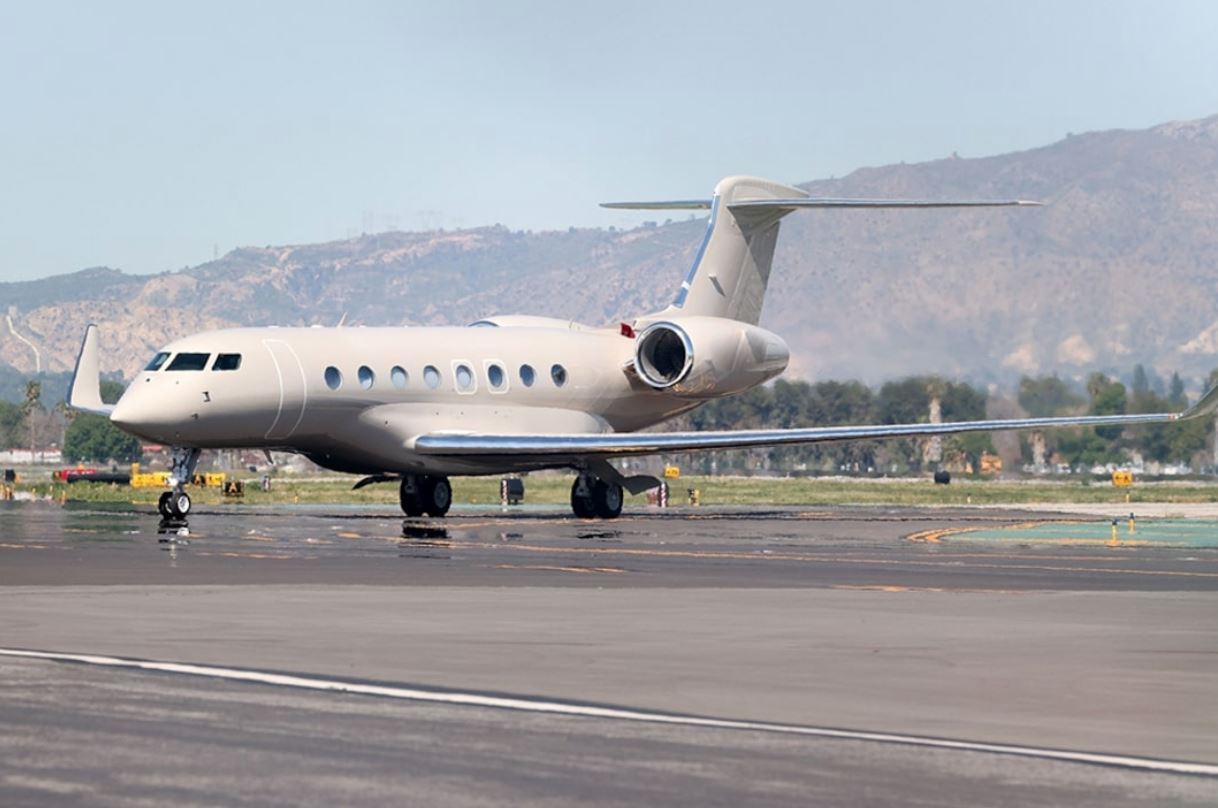 Kim Kardashian’s Gulfstream G650ER custom beige-themed luxury jet – 10 Most Famous Celebrity Private Jets