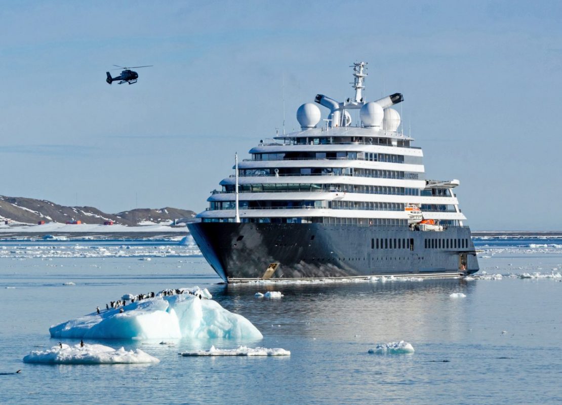 Scenic Eclipse: Submarine and helicopter tours - 10 Best Luxury Cruises in the World for Polar Regions & Australia discovery.
