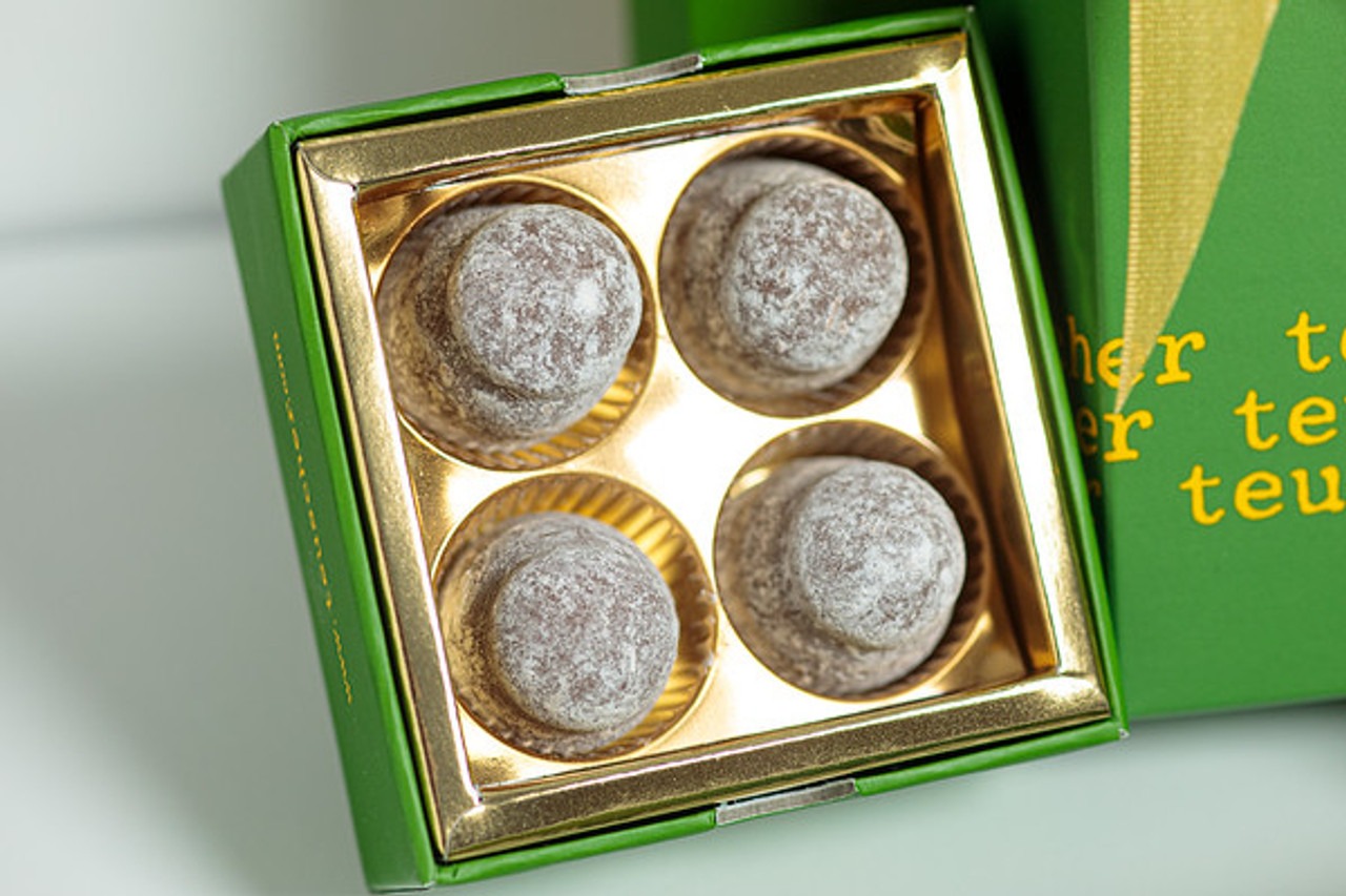 Champagne truffles by Teuscher from the 10 Best Chocolates in the World, known for Swiss luxury and classic taste.