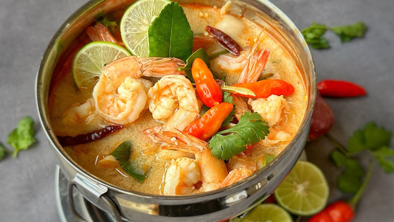 Spicy Thai Tom Yum Goong soup, featured in the 10 Best Food Dishes in the World, known for its bold taste.