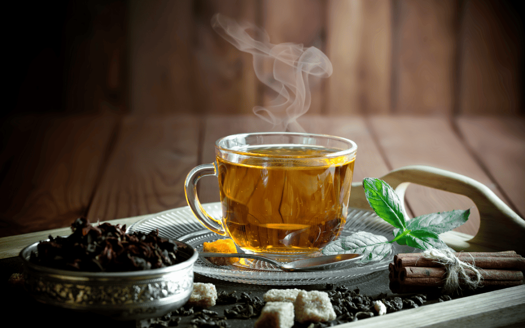 Illustration of the 10 Most Popular Beverages in the World featuring global drinks like tea, coffee, water, soda, wine, and juice.