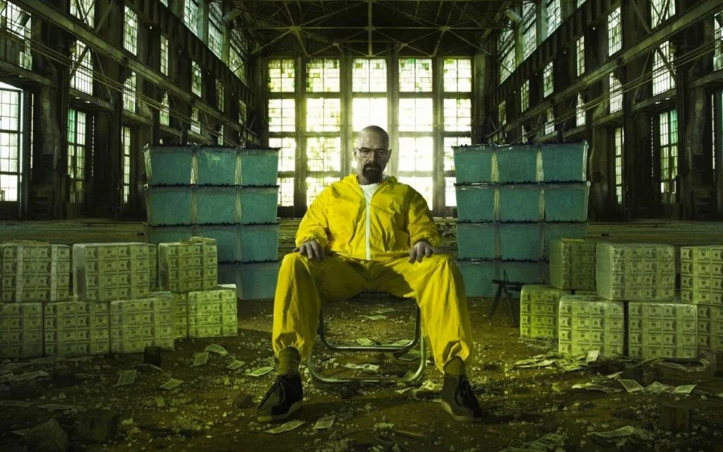 Breaking Bad scene highlighting Walter White, featured in the 10 Most Popular TV Shows of all Time.