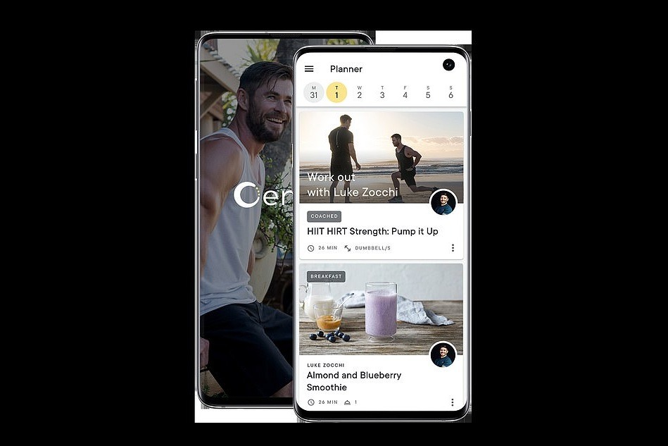 Centr by Chris Hemsworth interface – Among the 10 Most Popular Fitness Apps in the World for holistic fitness and mindfulness.