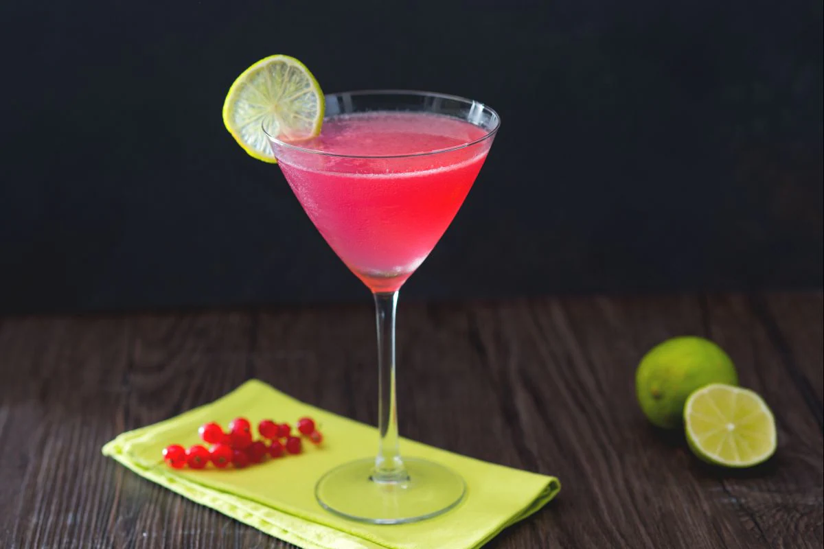 Cosmopolitan in a martini glass – a chic pink drink among the 10 Most Popular Cocktails in the World, loved for its tart and stylish appeal.