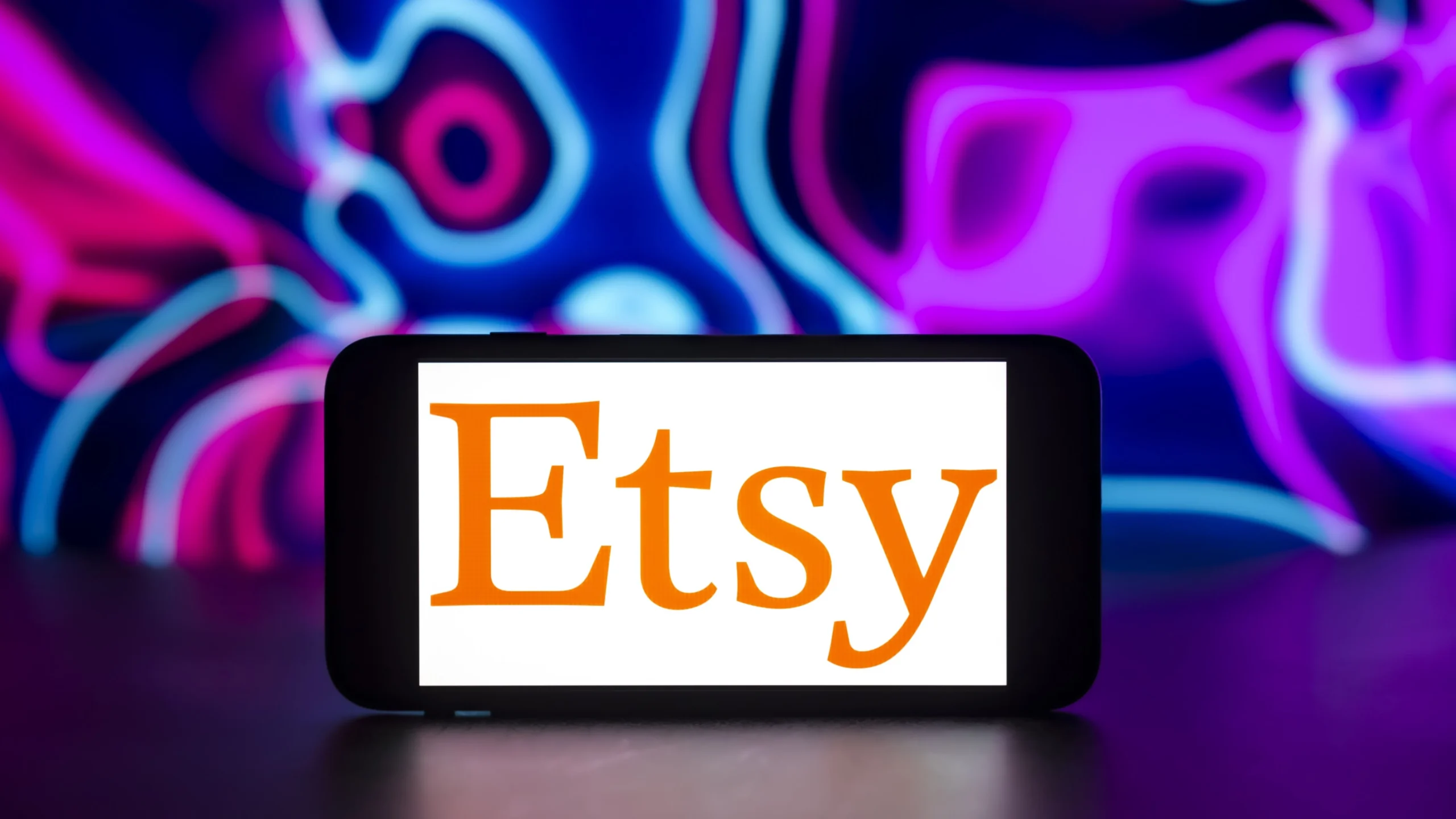 Signage for Etsy, ranking in the 10 Most Popular Online Shopping Sites globally.