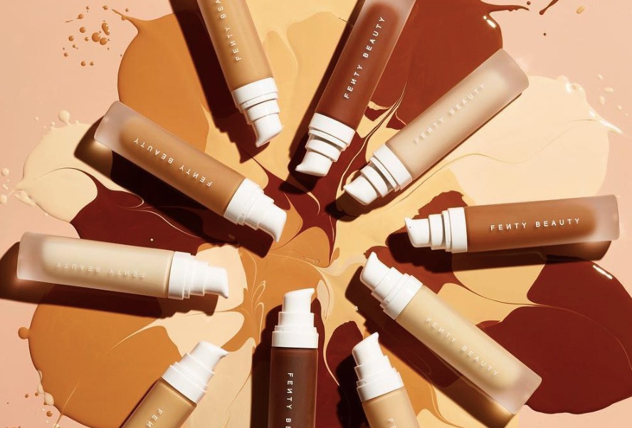Fenty Beauty - Revolutionizing the 10 Most Famous Makeup Brands in the World with inclusive Pro Filt’r Foundation.
