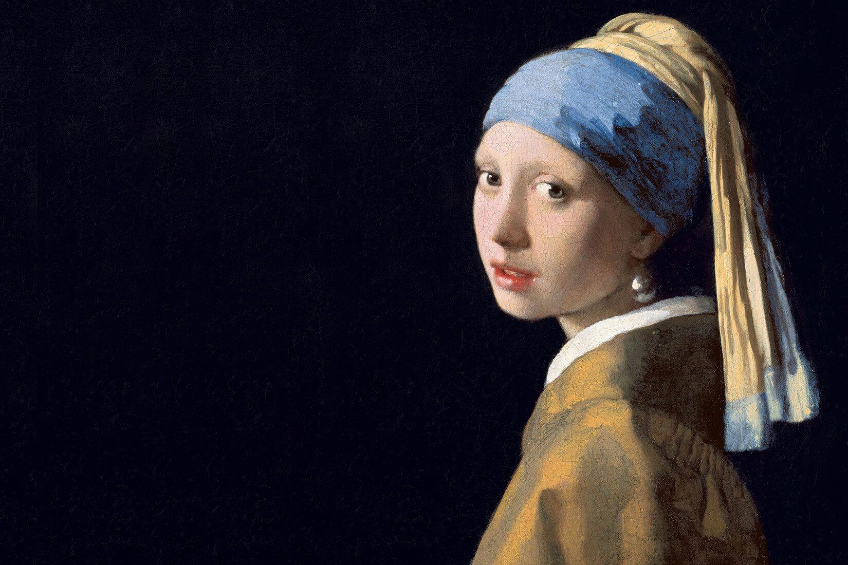 Girl with a Pearl Earring by Vermeer, included in the 10 Most Famous Paintings in the World, seen in The Hague.