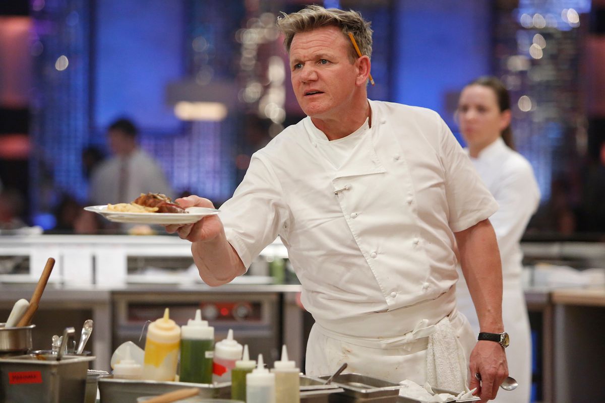 Gordon Ramsay in a kitchen setting – iconic chef featured on the list of 10 Most Famous Reality TV Stars.