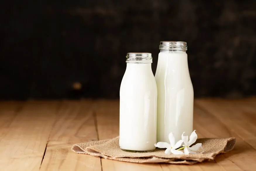 Bottle of milk featured in the 10 Most Popular Beverages in the World.
