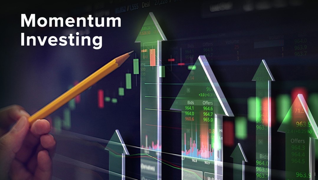 Momentum Investing chart in 10 Most Famous Investment Strategies illustrating trends and high-performing stock patterns.
