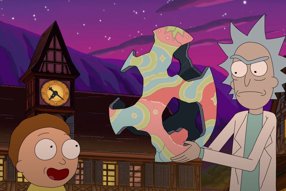 Rick and Morty scene from the 10 Most Popular Cartoons in the World animation lineup.