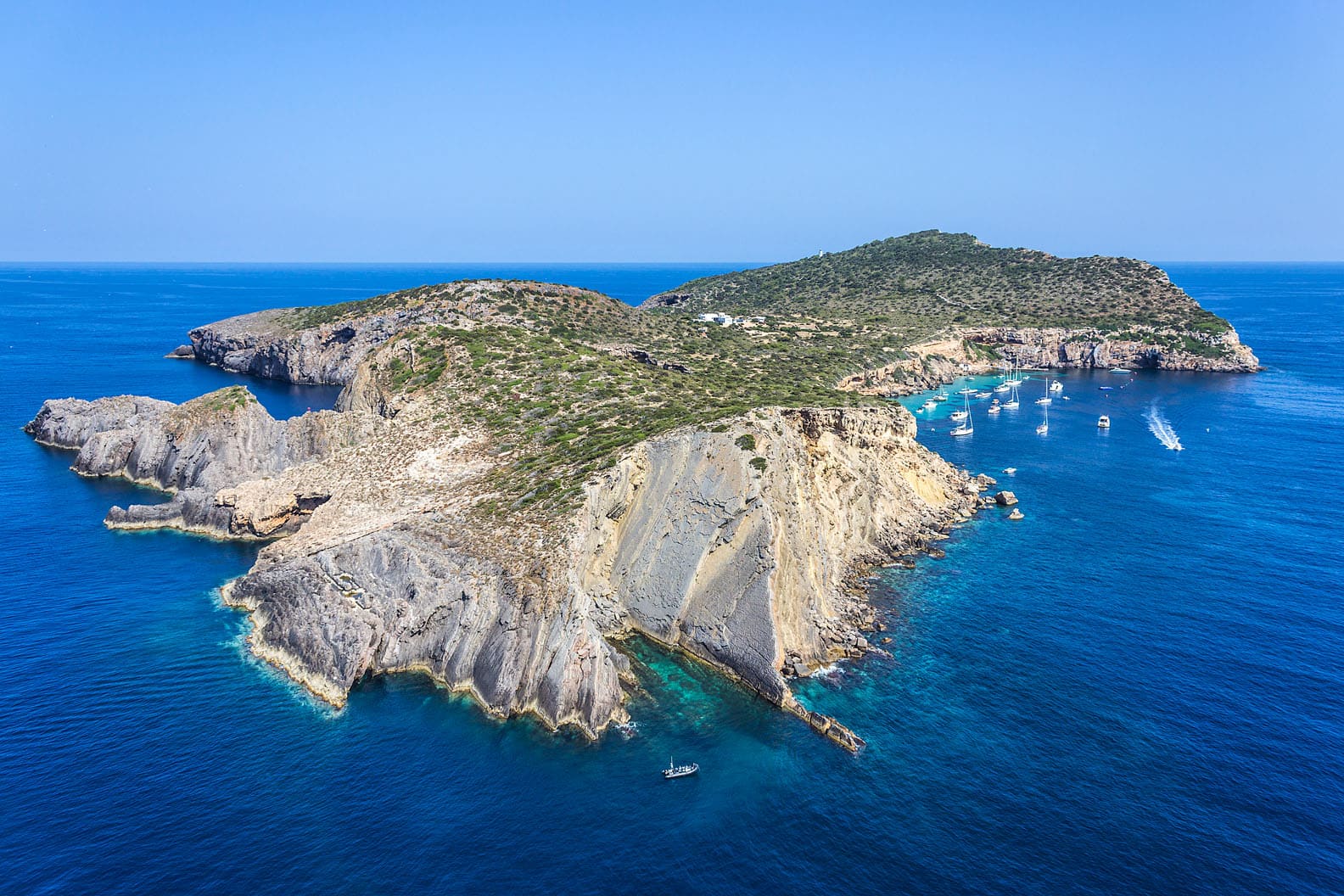 Tagomago Island Spain near Ibiza – vibrant nightlife and privacy among the 10 Most Famous Private Islands in the World.