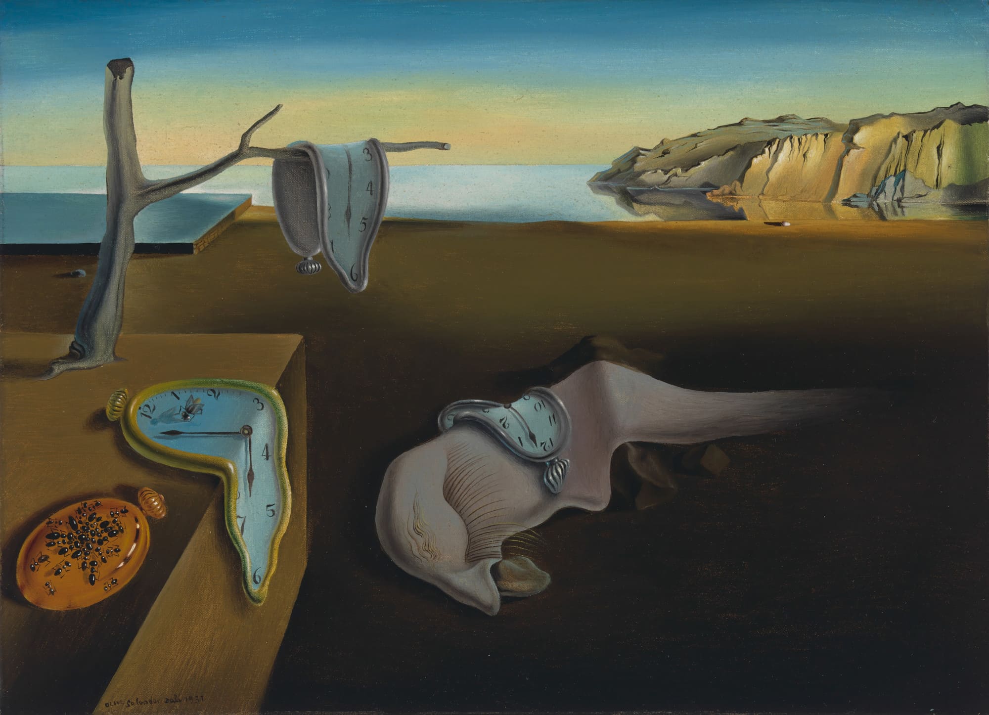 The Persistence of Memory by Salvador Dalí, ranking in the 10 Most Famous Paintings in the World, at MoMA New York.