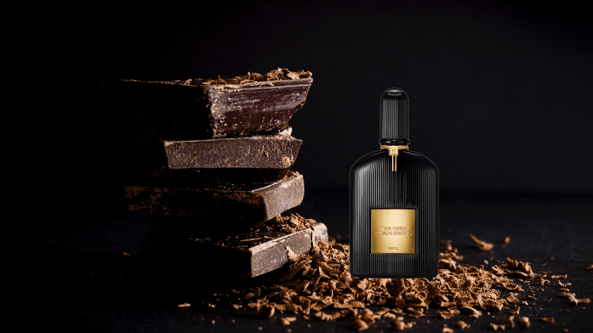 Tom Ford Black Orchid luxury scent bottle in dark tones, listed in the 10 Most Famous Luxury Perfumes in the World.