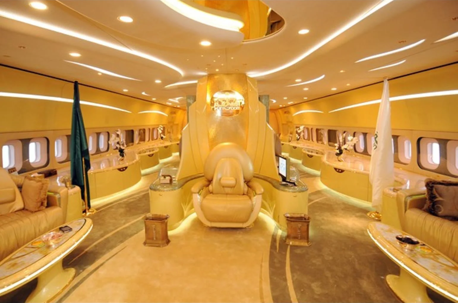 10 Most Expensive Private Jets in the World – Airbus A380 Custom ($600M) featuring gold-plated decor, private suites, and a personal elevator.