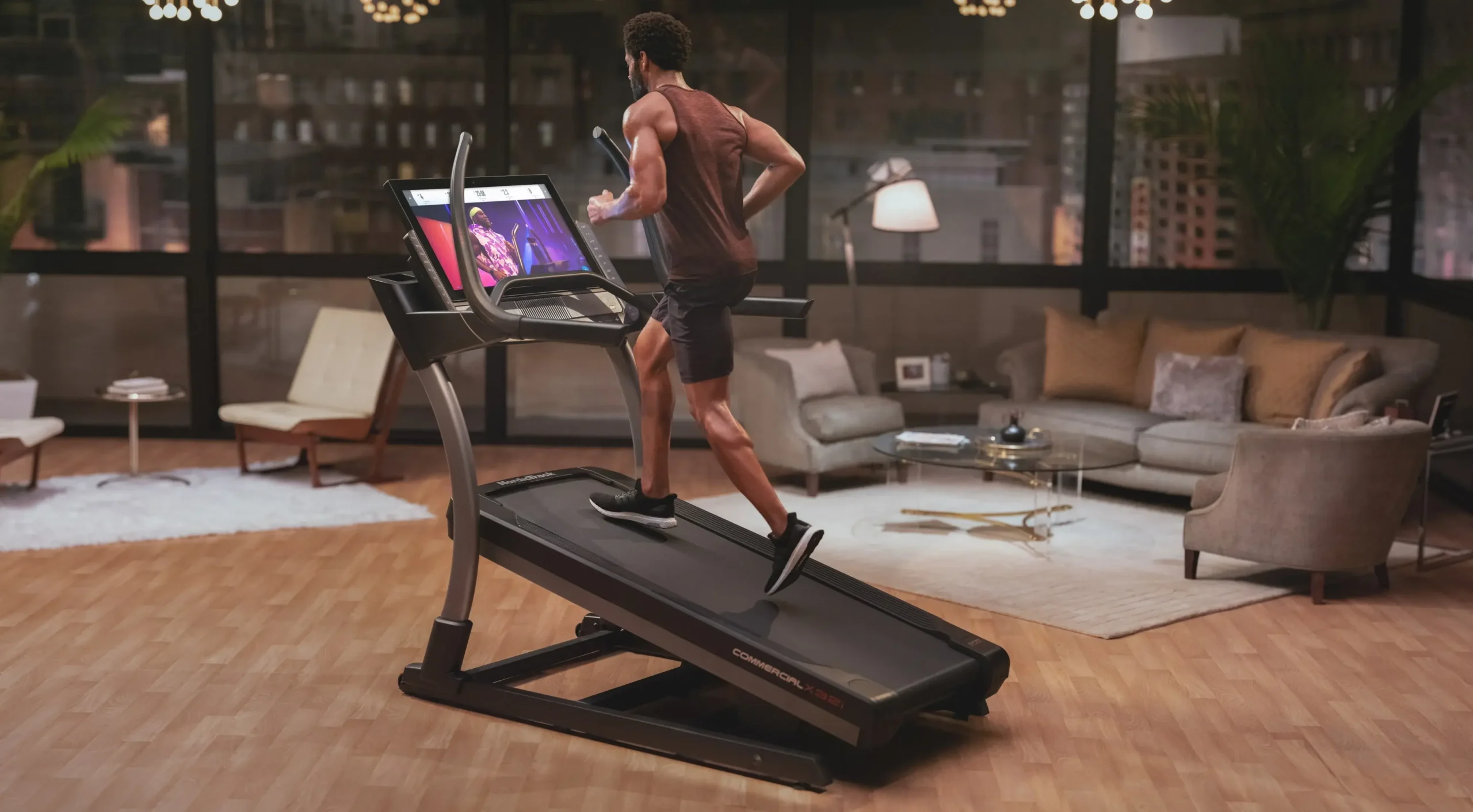Best High-End Treadmill Buying Guide visual showing luxury treadmills with smart displays, incline features, and sleek designs.