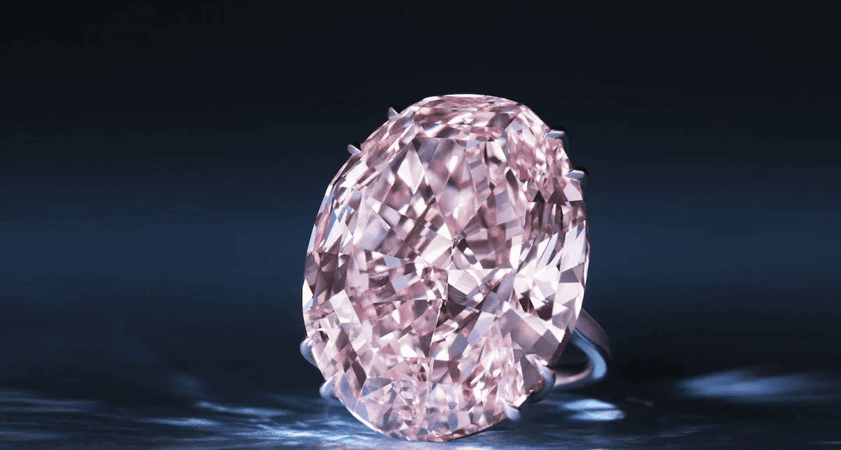 Pink Star Diamond – Record-Breaking $71.2 Million Sale, One of the 10 Most Expensive Diamonds in the World.