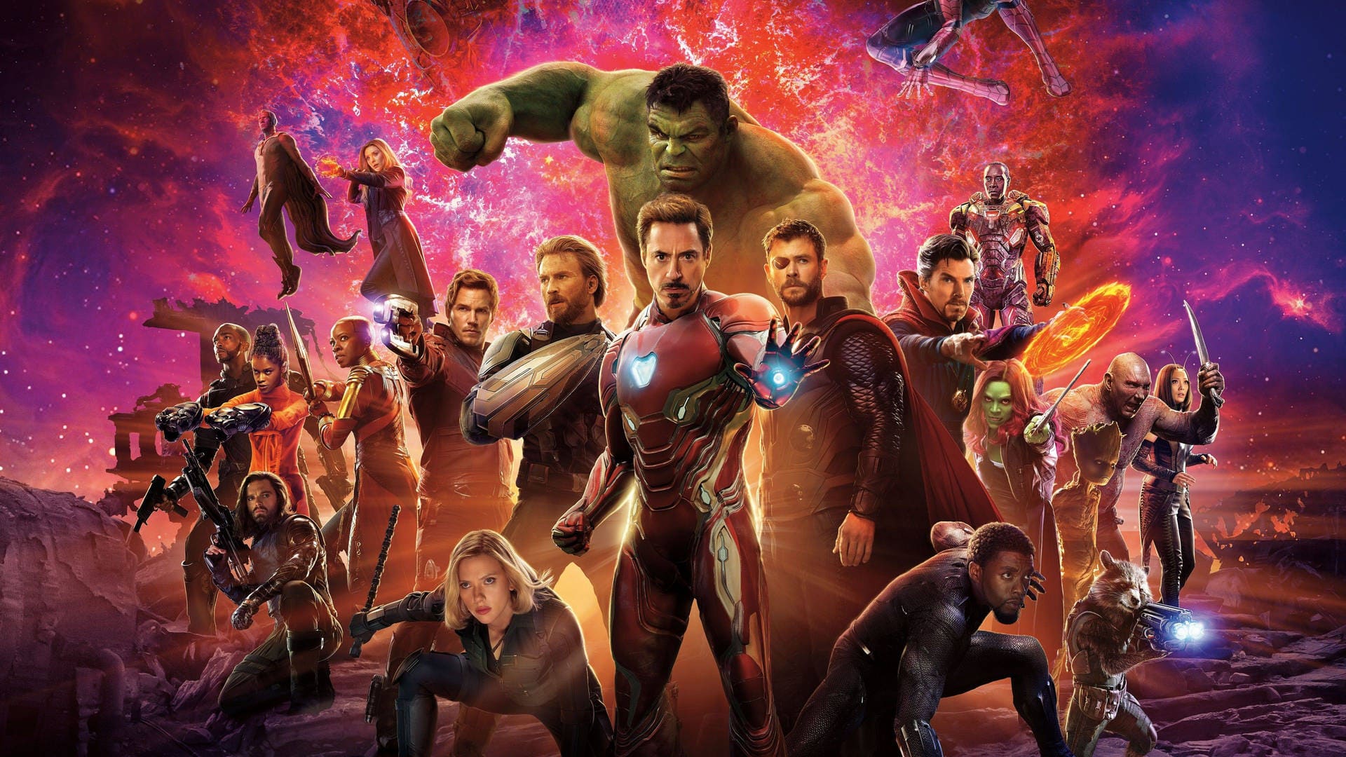 10 Top Movies in the World - Avengers: Infinity War (2018), an action-packed Marvel crossover featuring the shocking Thanos snap.