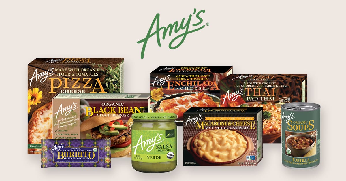 10 Top Organic Food Brands in the World – Amy’s Kitchen frozen organic meals and vegetarian-friendly comfort food.
