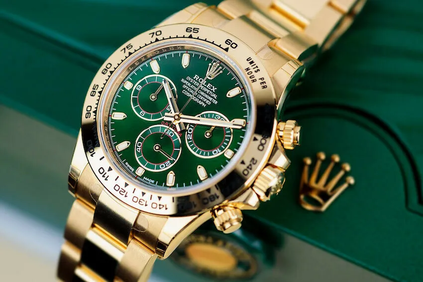Rolex luxury watch representing prestige and precision in the 10 Top Luxury Brands in the World.
