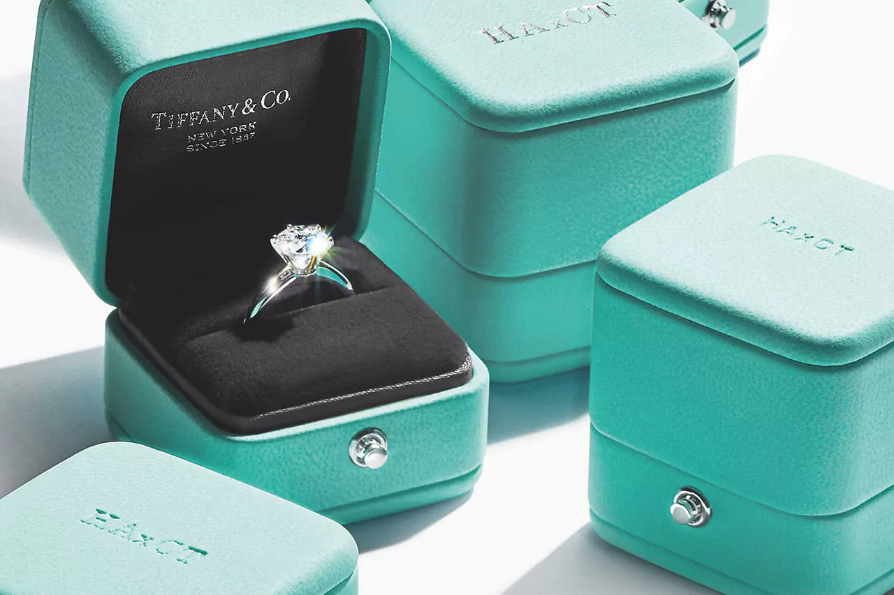Tiffany & Co. engagement ring symbolizing romance in the 10 Top Luxury Brands in the World.